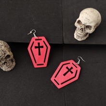 alternative set 4 jewelry earring pentagram heart earrings goth coffin 3d print model - Mito3D