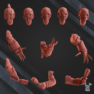 Alternative Geier Bits Fantasie Hände sci fi Wargaming Waffen Granate Tischplatte Helme Chaos 28mm Köpfe Grimdark dakkadakka Ketzerei Verräter 3d print model - Mito3D