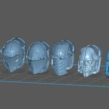 alternative warlord titan heads adeptus titanicus at18 epic40k epic armageddon scale toy_game_accessories 3d print model - Mito3D