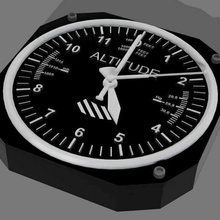altimeter wall clock watch heading airplane aircraft aviation boeing airbus vertical speed 3d print model - Mito3D