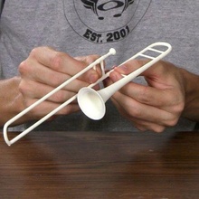 alto trombone gadget toy fidget turbo funny gag prank cheap spray paint keychain mini 3d print model - Mito3D