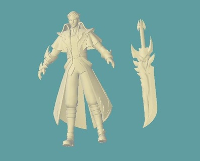 alucard kahraman seyyar efsaneler patlama 3d Yazdır hazır oyun karakter heykel 3d print model - Mito3D