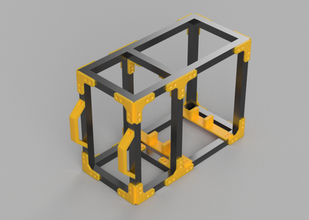 alüminyum ekstrüzyon Kutu yeniden yapılandırılabilir gadget 2020 direk bilgisayar donanımı IT altyapısı Modüler tasarım özelleştirilebilir depolama DIYproject inşaat 3d print model - Mito3D