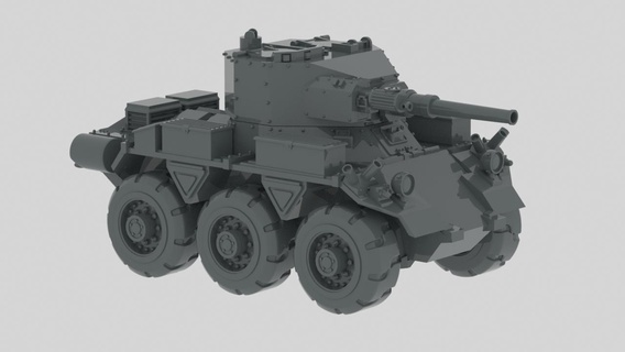 alvin Tallarniano arte astra militarum imperiale guardia Britannico leman russ 28mm veicolo saladin alvis 3d print model - Mito3D