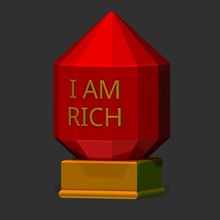 zengin bir hatıra heykel duyuyorum sanat sınıf toplum iyi nadir pahalı hedonizm zenginlik moda elit kristal deluxe ceo başyapıt highlife lüks 3d print model - Mito3D