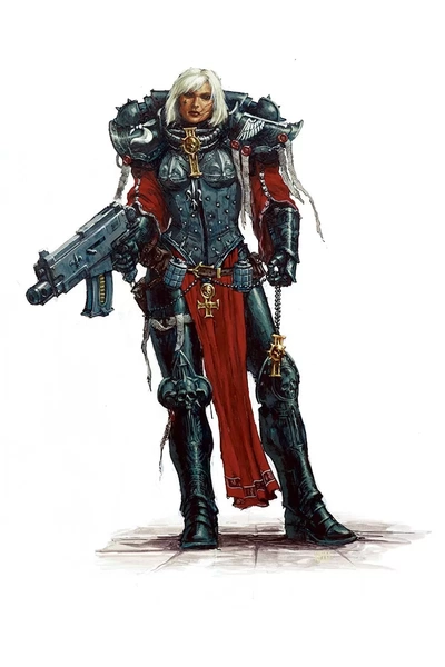 amalia novene spiel krieg hammer adepta sororitas schlacht schwestern scan of wh40k grimdark imperium 3d print model - Mito3D