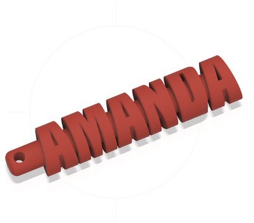 amanda keychain 3d print model - Mito3D