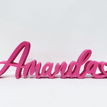 Amanda gamins bébé fille typographie caractères cadeau chambre décor conception intérieur décoration 3d print model - Mito3D