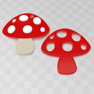 amanita muscaria red spotted mushroom Various amanita muscaria mushroom red spotted spores fly agaric planting gardening  3d print model - Mito3D
