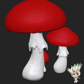 amanita mushrooms 3d print file naturalist sculpture stl 3d print model - Mito3D