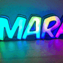 Amara LED illuminé lettres décor 3d print model - Mito3D