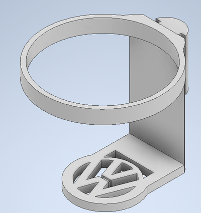 amarok cup holder gadget volkswagen support 3d print model - Mito3D