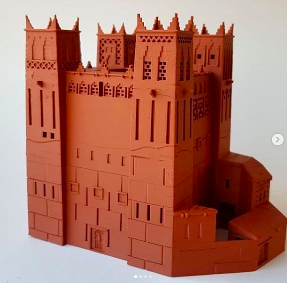 amazigh kasbah ksar - morocco africa architecture desert castle african landmark adobe miniworld mountains moroccan sahara miniworld3d northern casbah berber 3D print model - Mito3D