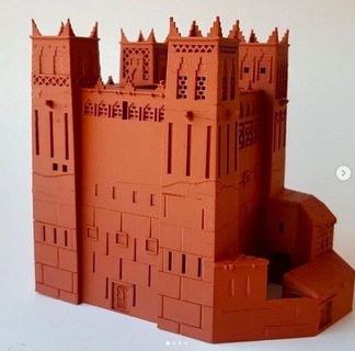 asombroso Kasbah ksar Marruecos África arquitectura Desierto castillo africano punto referencia adobe minimundo montañas marroquí Sáhara miniworld3d Norte casbah beréber 3d print model - Mito3D