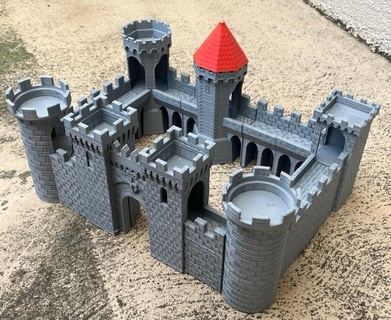 amazing castle fortress great game lego figurines parts kids 3d print model - Mito3D