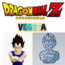 amazing dragon ball character vegeta cookie cutter stamp cake decoration game anime cartoon baking bakery popular famous 3d print model - Mito3D