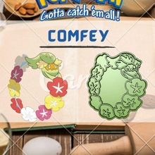 amazing pokemon comfey cookie cutter stamp cake decorating cartoon anime game decoration baking bakery biscuit pikachu ash pokeball 3d print model - Mito3D