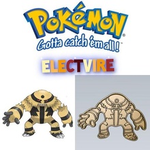 amazing pokemon electivire cookie cutter stamp cake decorating cartoon anime game decoration baking bakery biscuit pikachu ash pokeball 3d print model - Mito3D