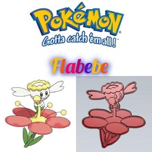amazing pokemon flabebe cookie cutter stamp cake decorating 3d print model - Mito3D