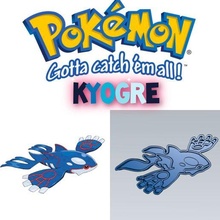 amazing pokemon kyogre cookie cutter stamp cake decorating cartoon anime game decoration baking bakery biscuit pikachu ash pokeball 3d print model - Mito3D