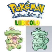 amazing pokemon ludicolo cookie cutter stamp cake decorating cartoon anime game decoration baking bakery biscuit pikachu ash pokeball 3d print model - Mito3D
