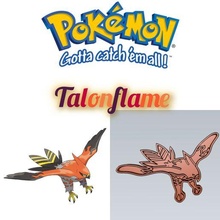 amazing pokemon talonflame cookie cutter stamp cake decorating 3d print model - Mito3D