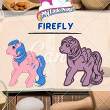 asombroso poni personaje luciérnaga Galleta cortador sello algodón caramelo dibujos animados pequeño Pony niños cocina galleta panadería 3d print model - Mito3D