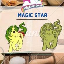 asombroso poni personaje magia estrella Galleta cortador sello dibujos animados pequeño Pony niños cocina galleta panadería 3d print model - Mito3D