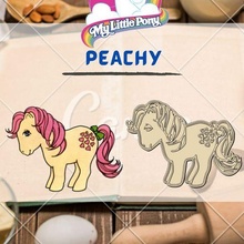 amazing pony character peachy cookie cutter stamp 3d print model - Mito3D