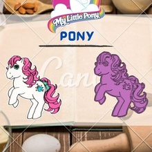 asombroso poni personaje Galleta cortador sello dibujos animados pequeño Pony niños cocina galleta panadería 3d print model - Mito3D