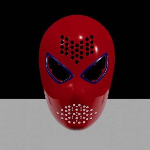 amazing spiderman 1 faceshell stl file into the spiderverse 3d print miles morales ps5 spectacular 3D print model - Mito3D
