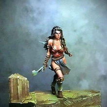 amazon - 35mm scale game character human barbarian miniature figurine 3d print warrior fantasy wargame tabletop conan boardgame dd woman girl 3d print model - Mito3D