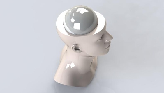 amazon alexa echo dot 4-5 head holder 3d print model bust speaker art tool 3d print model - Mito3D