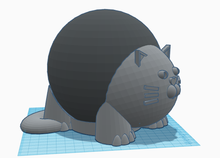 amazon eco 4th gen gatto In piedi 3d print model - Mito3D