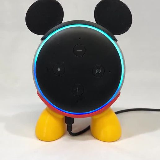 Amazonas Echo Punkt 3rd gen Halter Unterstützung Gadget Wandhalterung Mauer montieren ai mickey Maus 3D print model - Mito3D