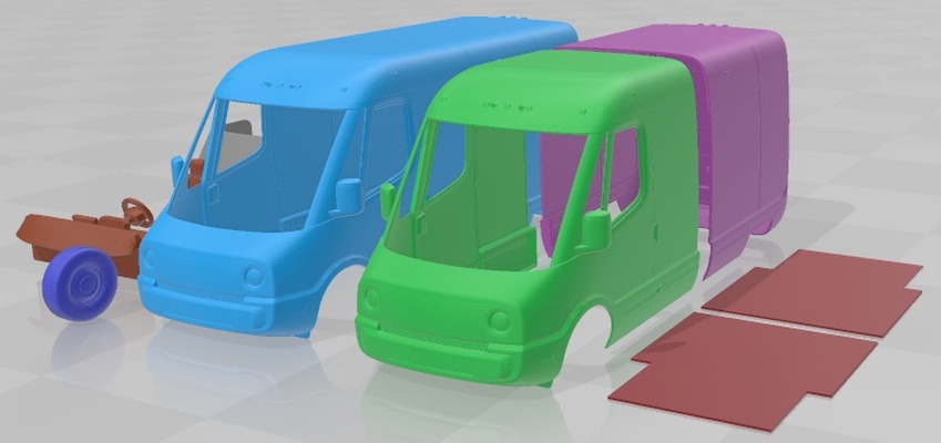 amazon ecv 500 2024 yazdırılabilir kamyonet oyun yuva ölçülü tamiya rc miniz hobi mikro döküm 3d print model - Mito3D