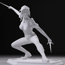 Amazonas guerrero Arte mujer hembra 3d print model - Mito3D