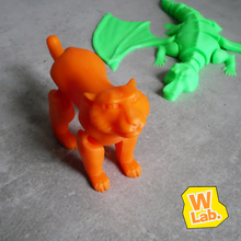kehribar mafsallı kaplan Sanat hayvan oyuncak esnek montaj Şirin Yazdır yer heykel rakamlar orman savana Geyik yavrusu aslan 3d print model - Mito3D
