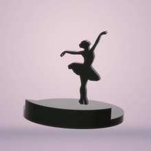 l'éclairage ambiant de la danseuse art petit rat déco maison l'atmosphère bougie 3d print model - Mito3D