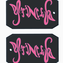 ambigramme Princesse porte clés julysnah bijoux double Couleur 3d print model - Mito3D