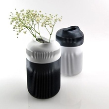 ambra vase design italy texture pattern optical bicolour multicolour elegant super 3d print model - Mito3D