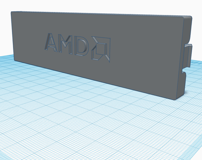 amd 525in drive slot cover Gadget radeon ryzen computer 3d print model - Mito3D