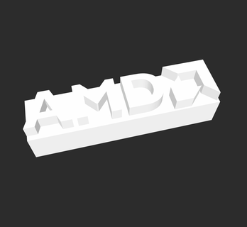 amd logo stand sign symbol cpu processor pc computer 3d print model - Mito3D