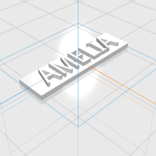 amelia letters name female 3d gift 3d print model - Mito3D
