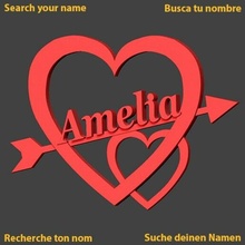 Amelia coração cupido amar amor san valentin jch Ame saint namorados amoureux in 3d print model - Mito3D