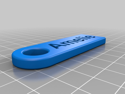 amelie personalizado llave cadena accesorios Moda 3d print model - Mito3D