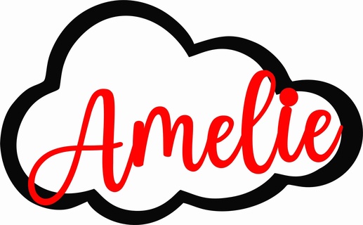 Amelie poster Amelia nuvem 3d print model - Mito3D