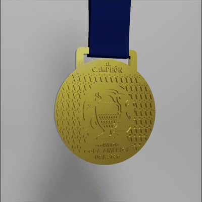 america cup medal 2024 argentina champion messi di maria dibu usa 3d print model - Mito3D