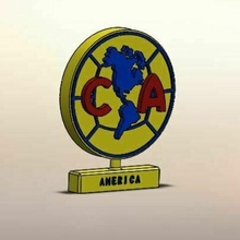 America escritorio ornamento logo Deportes equipo chivas campeón mexico decoración pisapapeles fútbol 3d print model - Mito3D