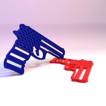 américa arma de fuego varios jannie la bandera 3d print model - Mito3D